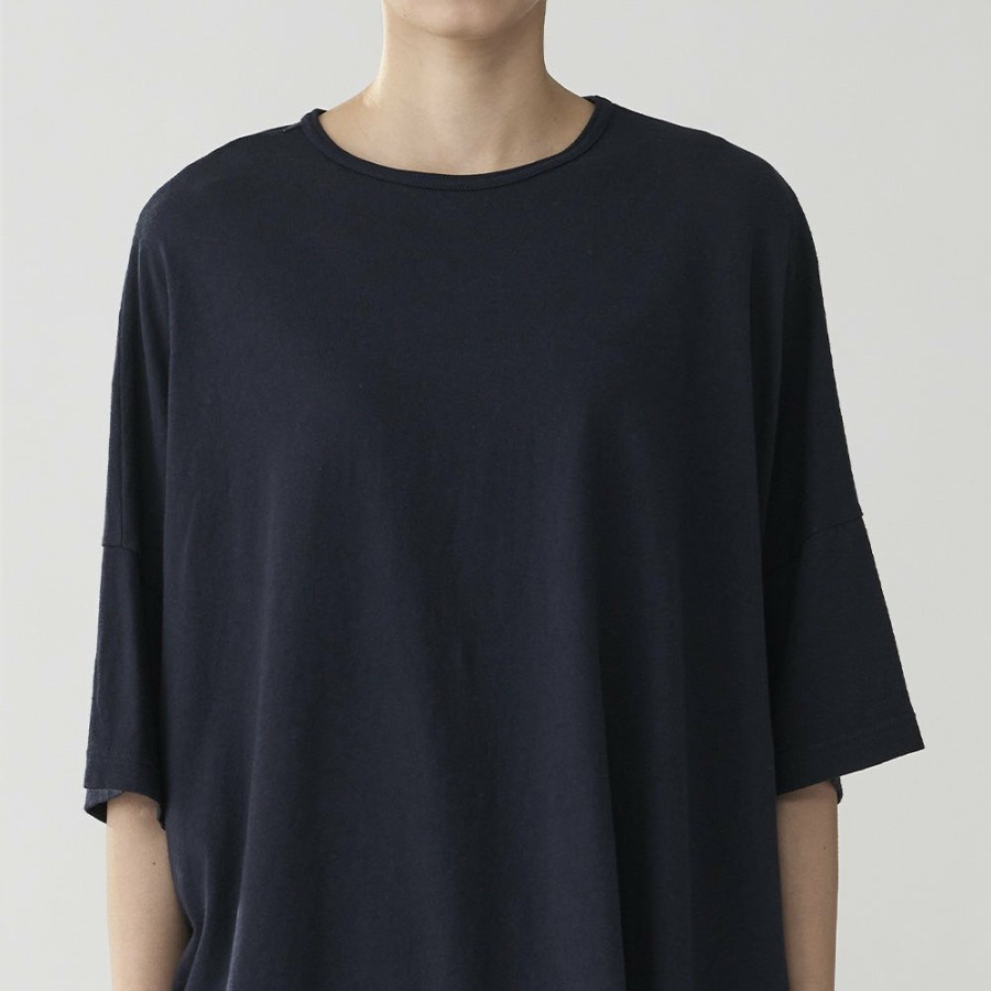 Mode Femme Pas de Calais T-Shirts | Pas De Calais - T-Shirt Crew Neck - Navy