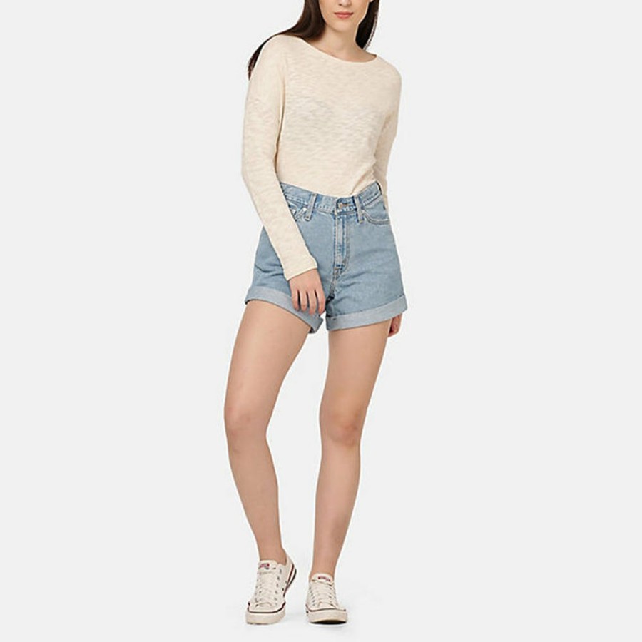 Mode Femme LEVIS Shorts | Levi'S - Short Mom 80'S - Bleu Clair