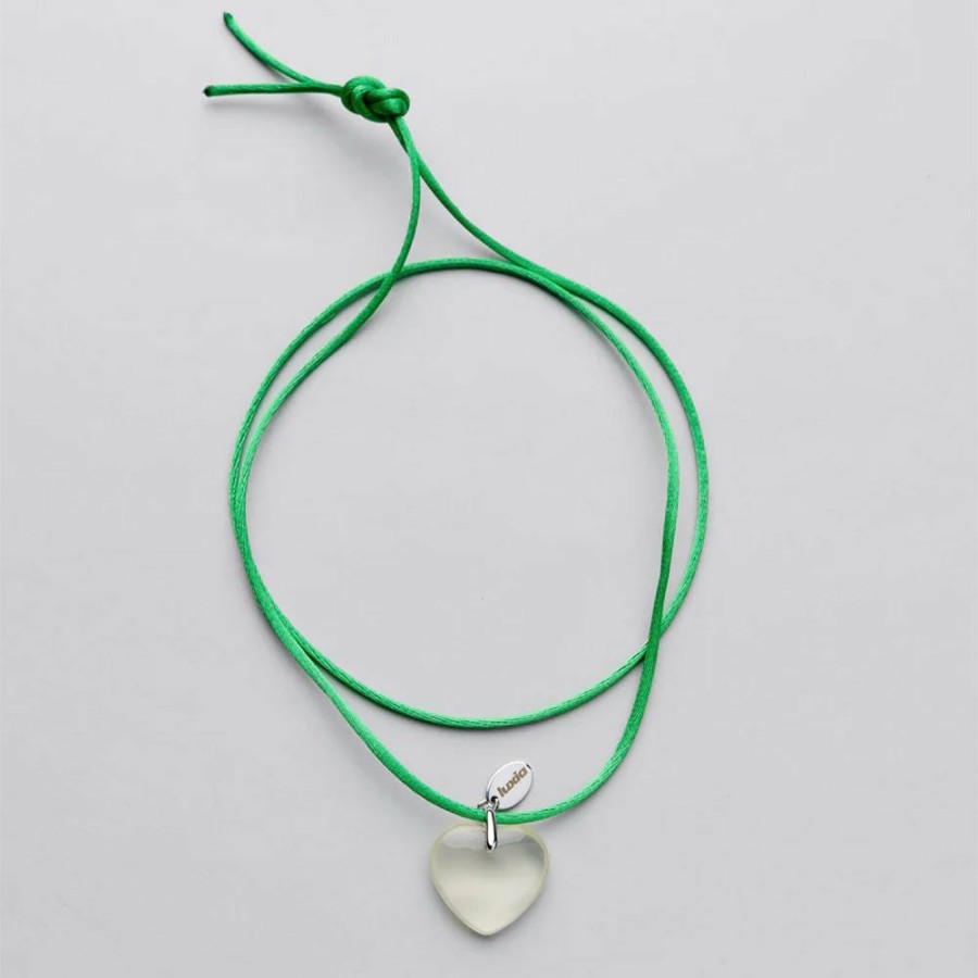 Mode Femme Luxia Luxia | Luxia - Collier Coeur Quartz - Jaune