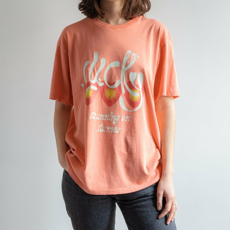 Mode Femme Brewster T-Shirts | Brewster - T-Shirt Lucky - Orange