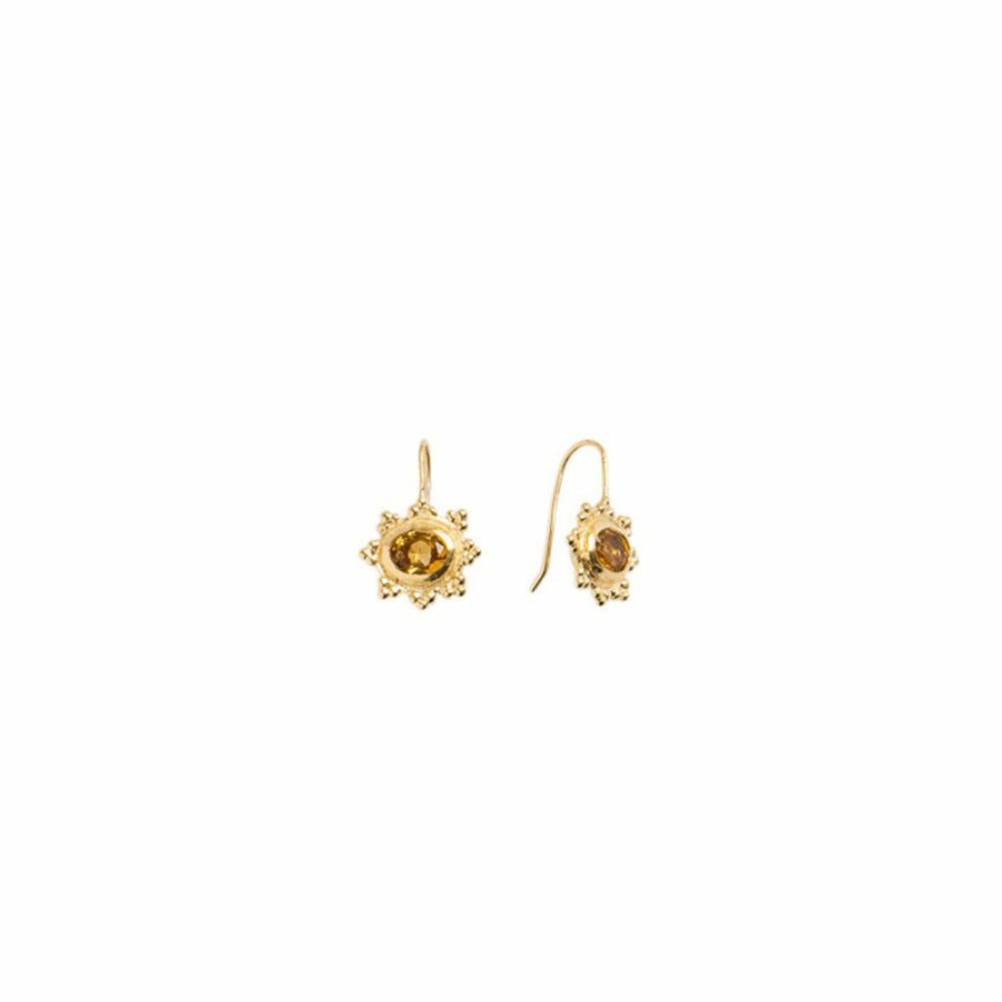 Mode Femme ALIX D REYNIS Boucles D'Oreilles | Alix D. Reynis - Boucles D'Oreilles Helios - Jaune