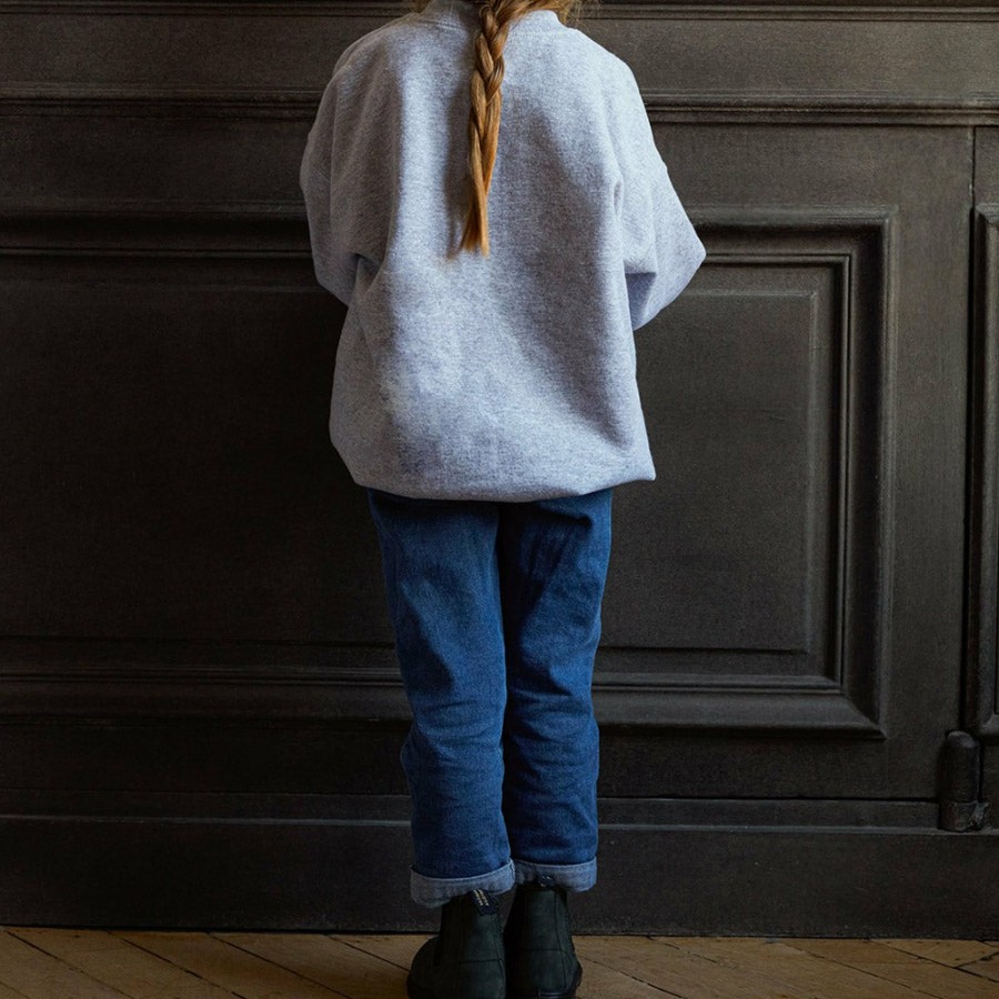 Enfant Merci Sweats | Merci - Sweat Enfant Non Merci "Rive Gauche" - Gris