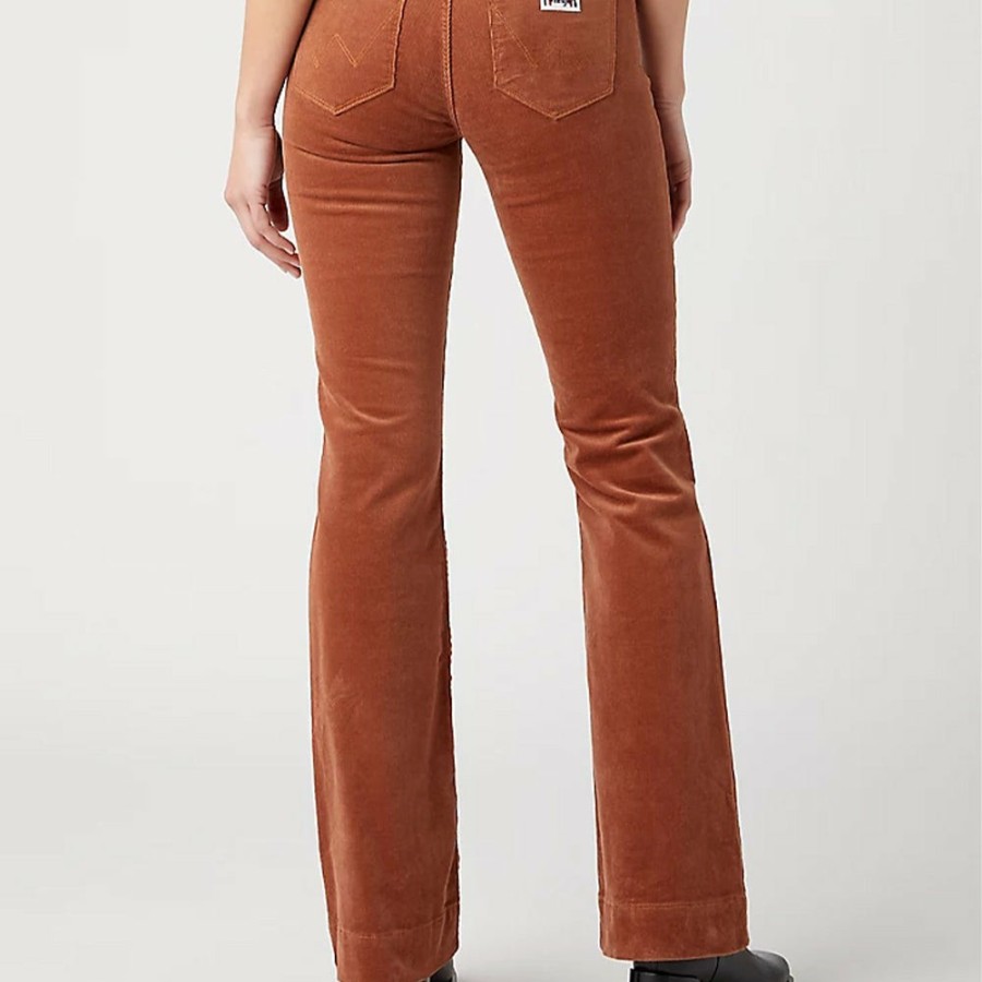 Mode Femme Wrangler Jeans | Wrangler - Pantalon Flare - Marron