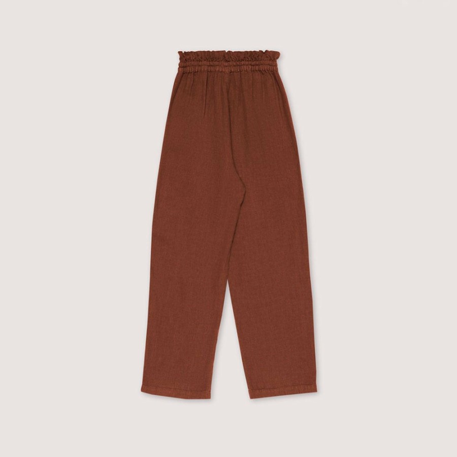 Mode Femme The New Society Pantalons | The New Society - Pantalon Long Beach - Marron