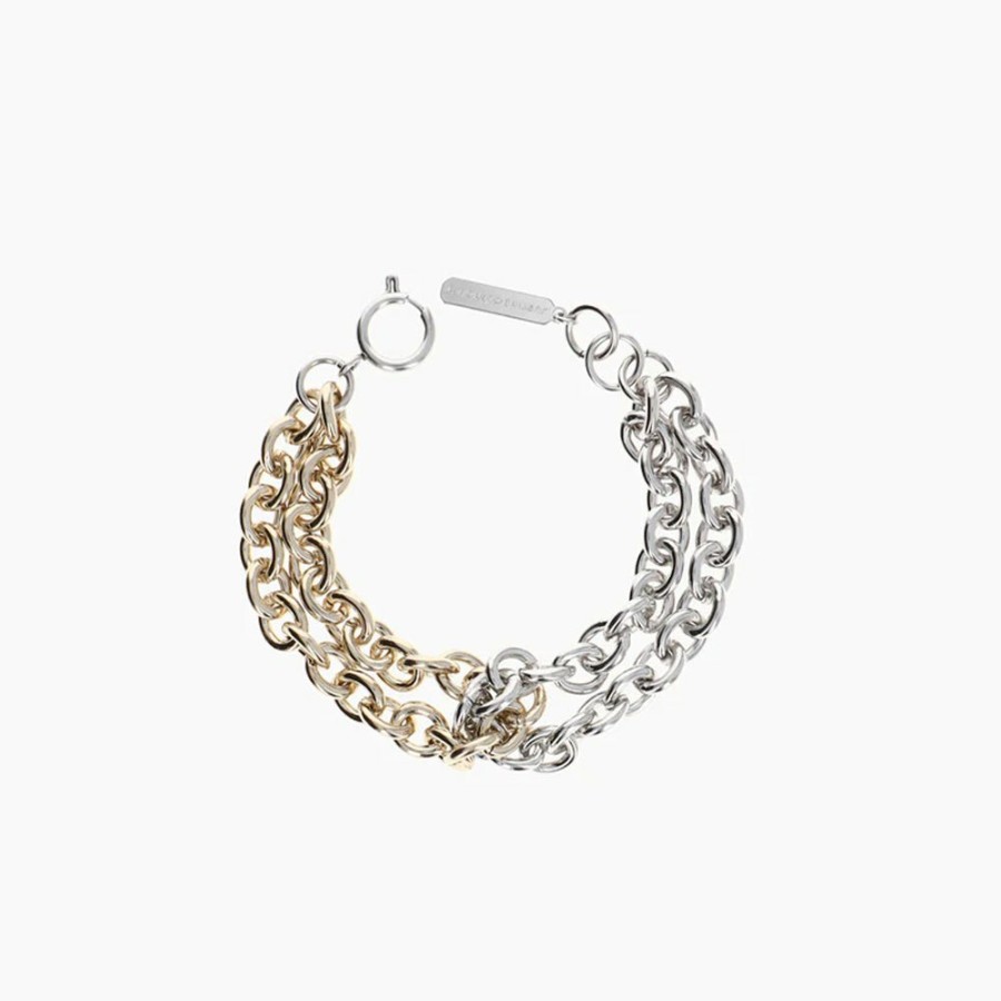 Mode Femme Justine Clenquet Justine Clenquet | Justine Clenquet - Bracelet Anna - Argent Et Dore