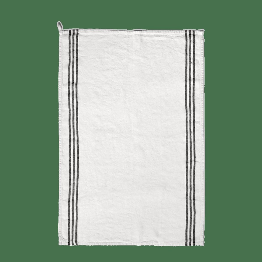 Linge De Maison 200 LINTEX Torchons | Torchon En Lin Lave - Blanc Optique