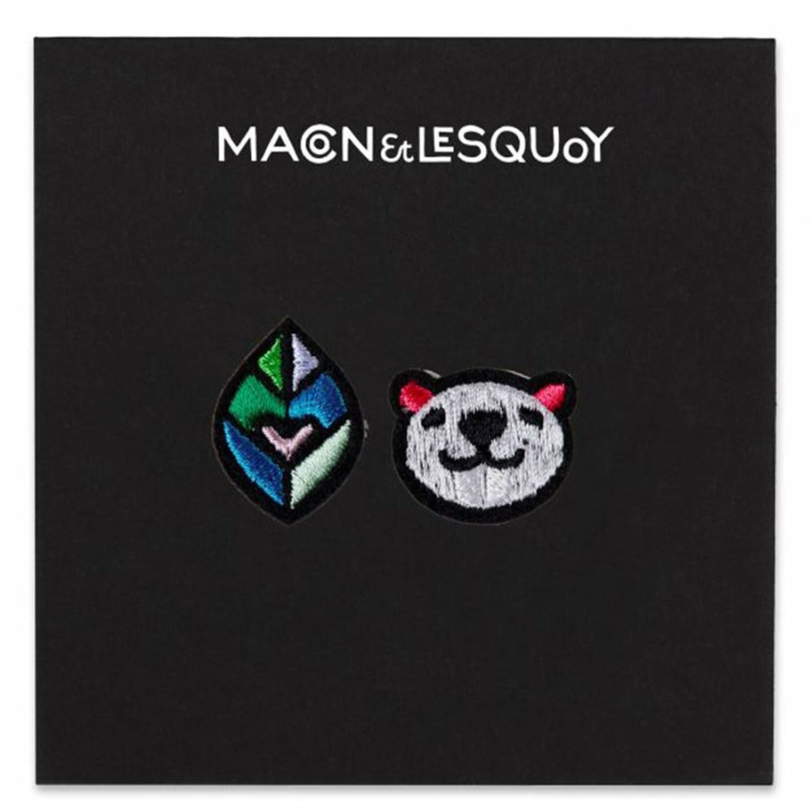 Mode Femme MACON u0026 LESQUOY Broches | Macon & Lesquoy - Ecusson Thermocollant - Loutre Feuille