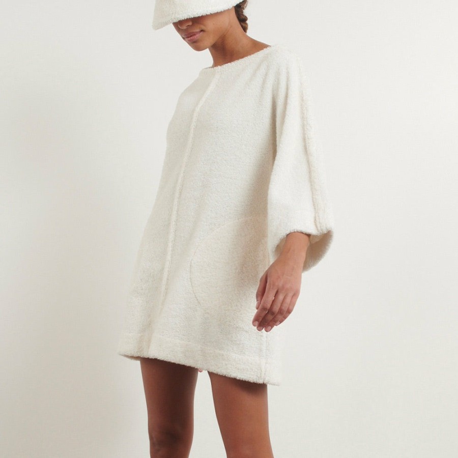 Mode Femme Simone Fan Robes | Simone Fan - Robe The Mini Dress - Ecru