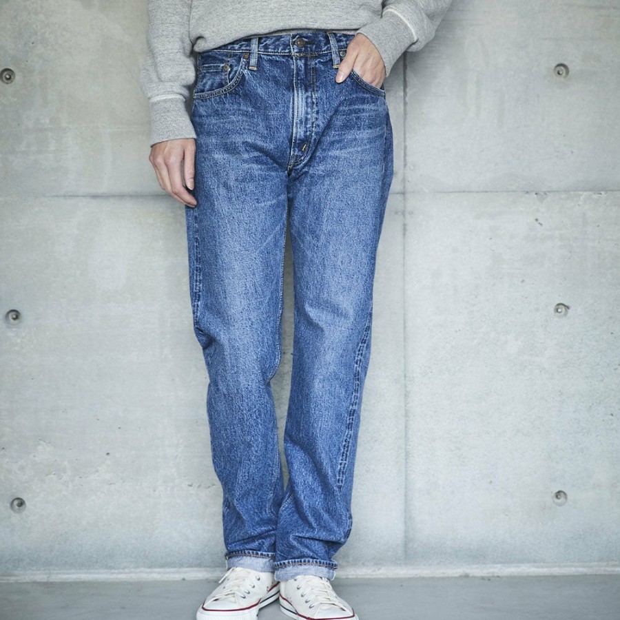 Mode Homme OrSlow Jeans | Orslow - Jeans Selvedge 107 Ivy - Bleu 2 Year Wash