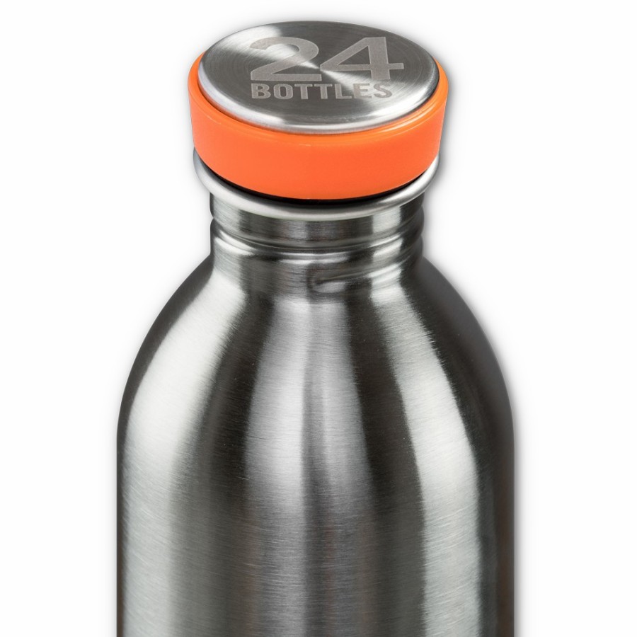 Deco & Lifestyle 1561 24 BOTTLES Gourdes | Gourde En Inox 250 Ml - Basic Steel - 24 Bottles