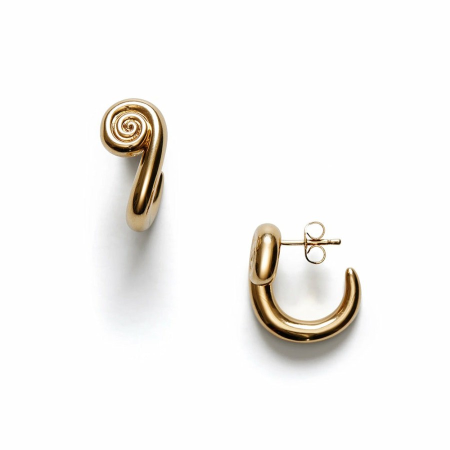 Mode Femme Anni Lu Anni Lu | Anni Lu - Boucles D'Oreilles Swirl - Or