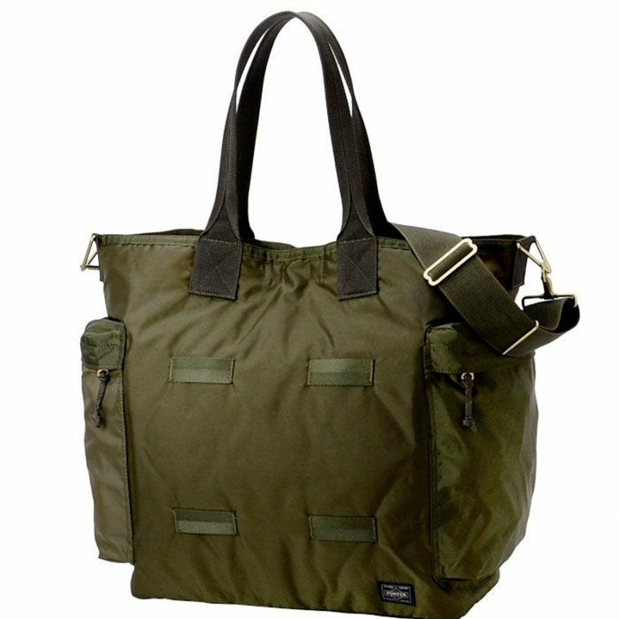 Mode Homme PORTER YOSHIDA AND CO Sacs | Porter Yoshida & Co - Tote Bag Force 2 - Kaki