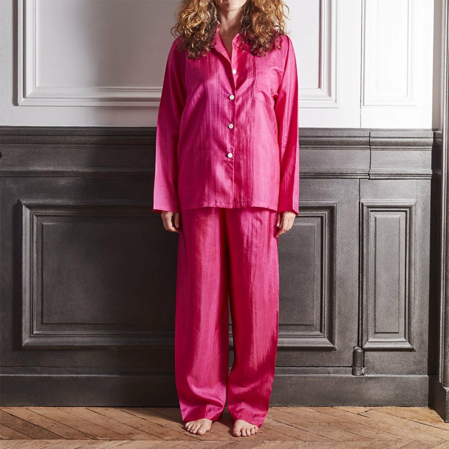 Mode Femme LS1 Pyjamas | Merci - Pyjama En Soie - Fuschia