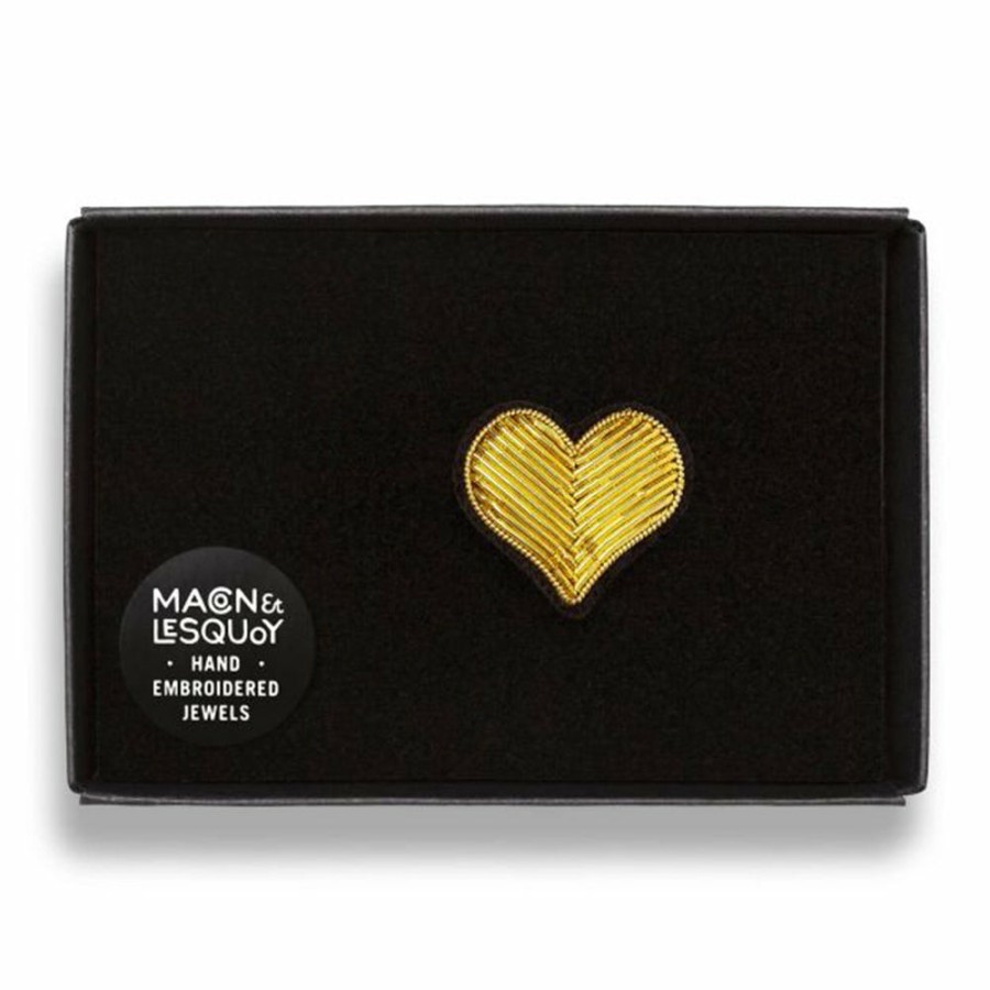 Mode Femme MACON u0026 LESQUOY Broches | Macon & Lesquoy - Broche - Coeur Dore