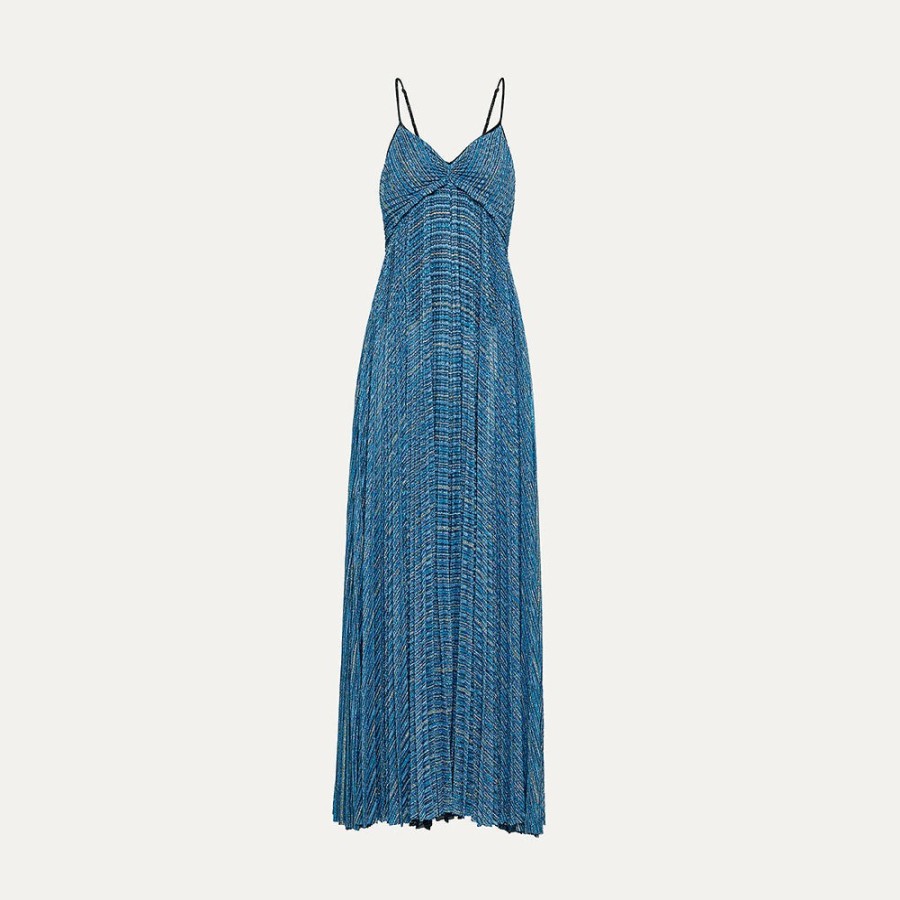 Mode Femme Forte_Forte Robes | Forte_Forte - Robe Longue A Paillettes - Bleu