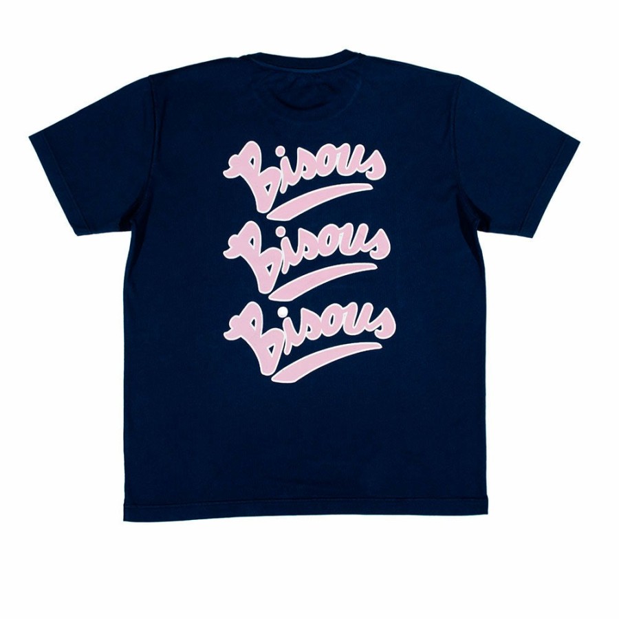 Mode Homme BISOUS SKATEBOARD T-Shirts | Bisous Skateboard - T-Shirt Gianni - Navy