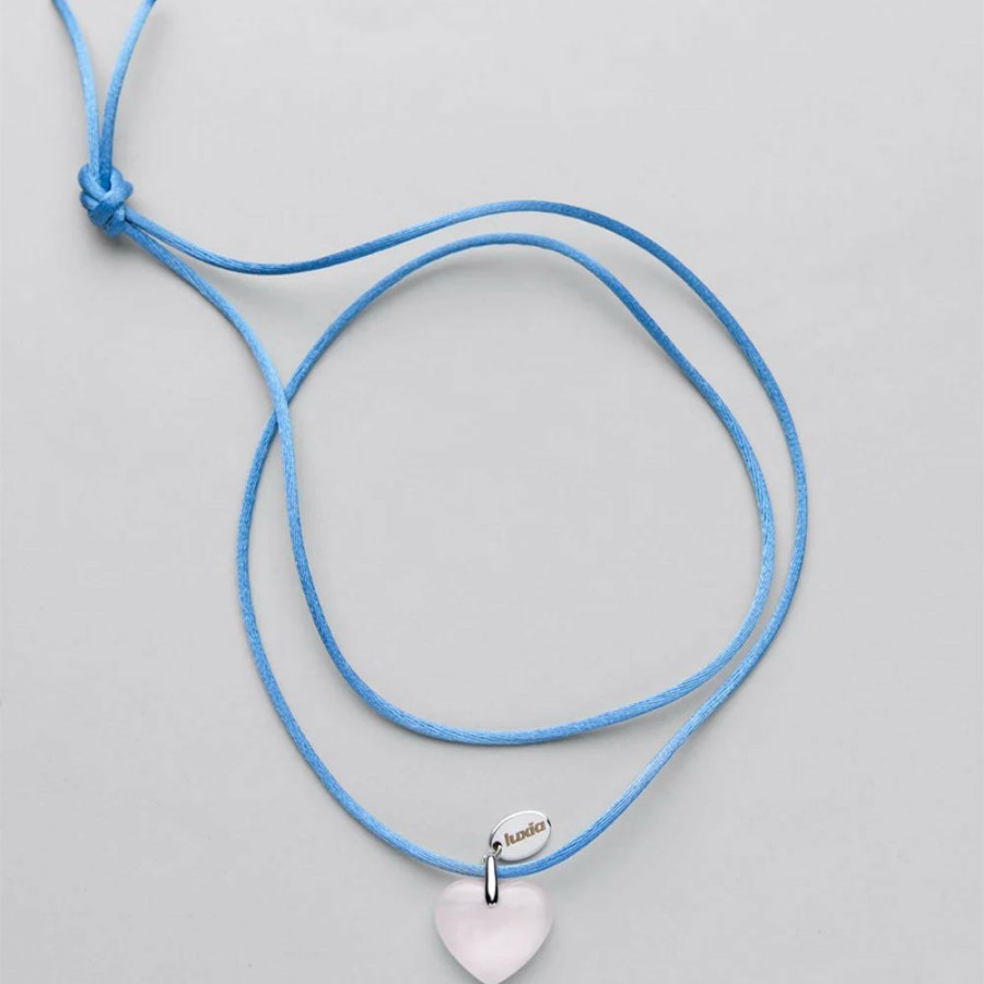 Mode Femme Luxia Luxia | Luxia - Collier Coeur Quartz - Rose