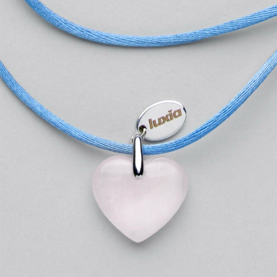 Mode Femme Luxia Luxia | Luxia - Collier Coeur Quartz - Rose