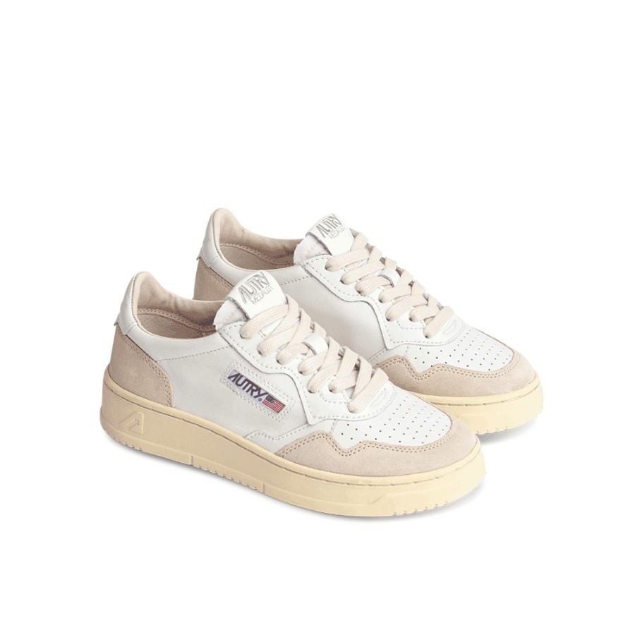 Mode Femme Autry Baskets | Autry - Baskets 01 Low Wom - Beige