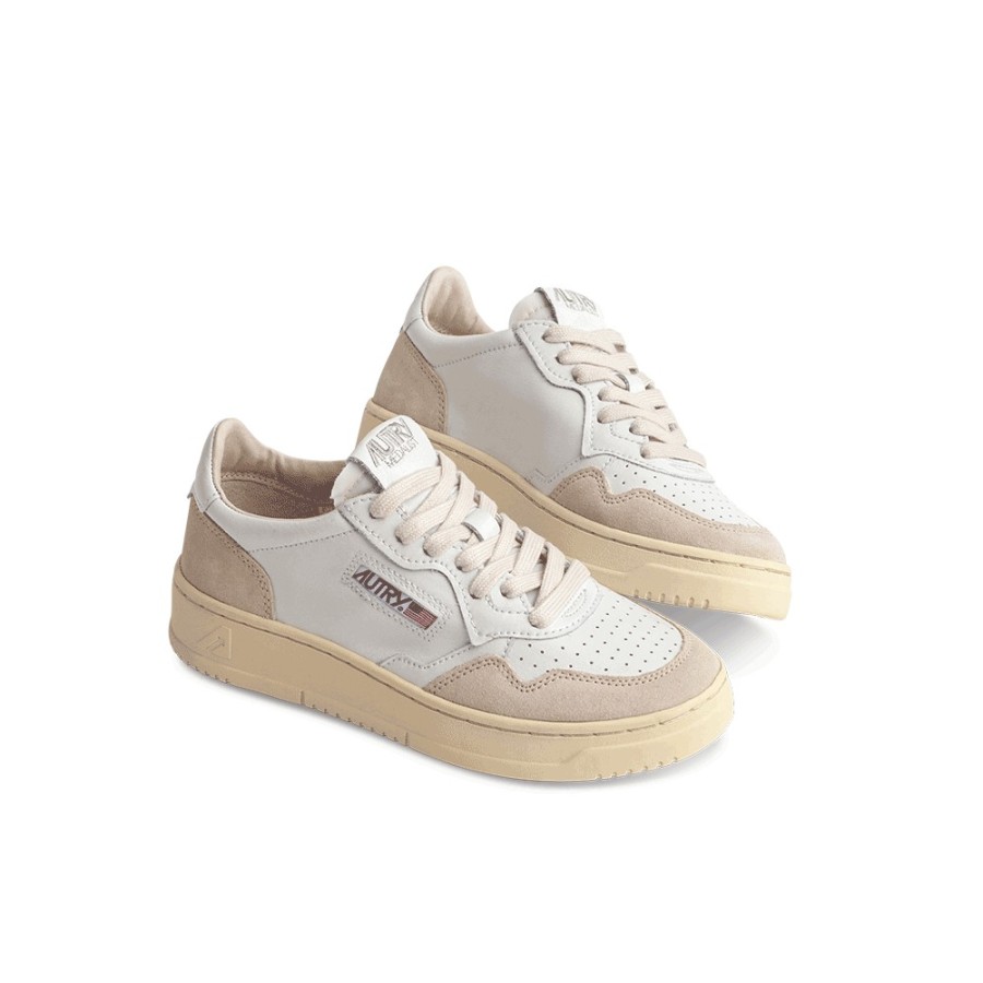 Mode Femme Autry Baskets | Autry - Baskets 01 Low Wom - Beige