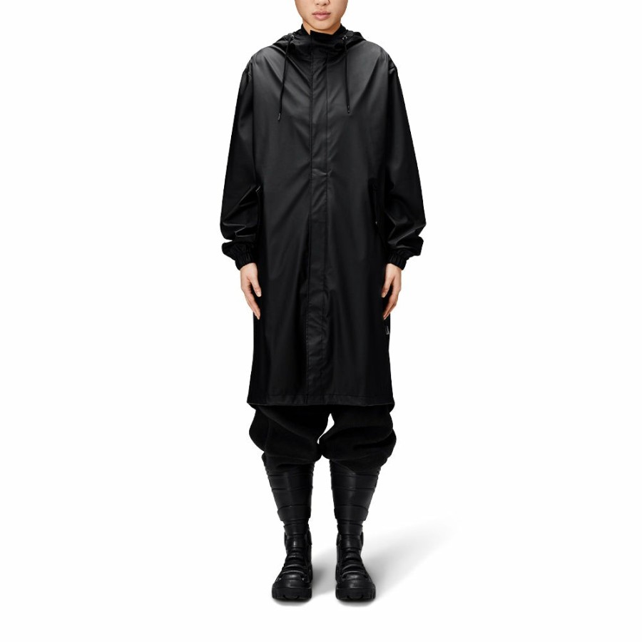 Mode Femme Rains Manteaux | Rains - Parka Fishtail - Noir