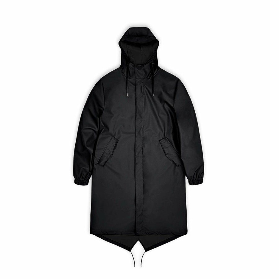 Mode Femme Rains Manteaux | Rains - Parka Fishtail - Noir