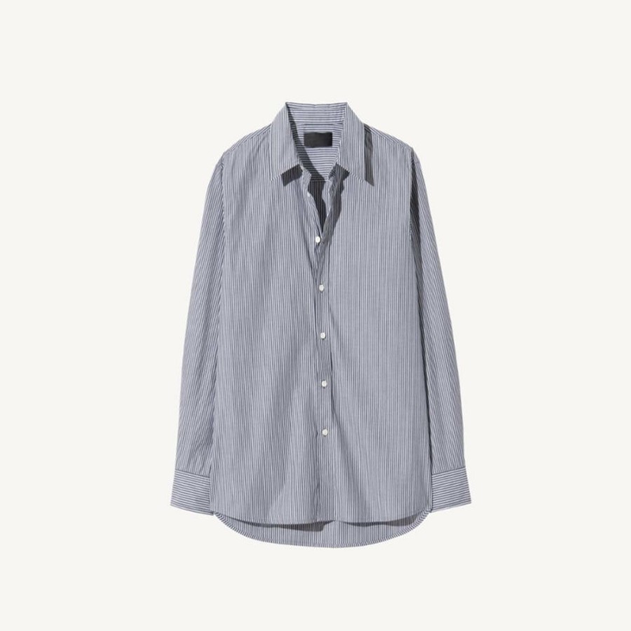 Mode Femme Nili Lotan Chemises | Nili Lotan - Raphael Classic Shirt - Bleu