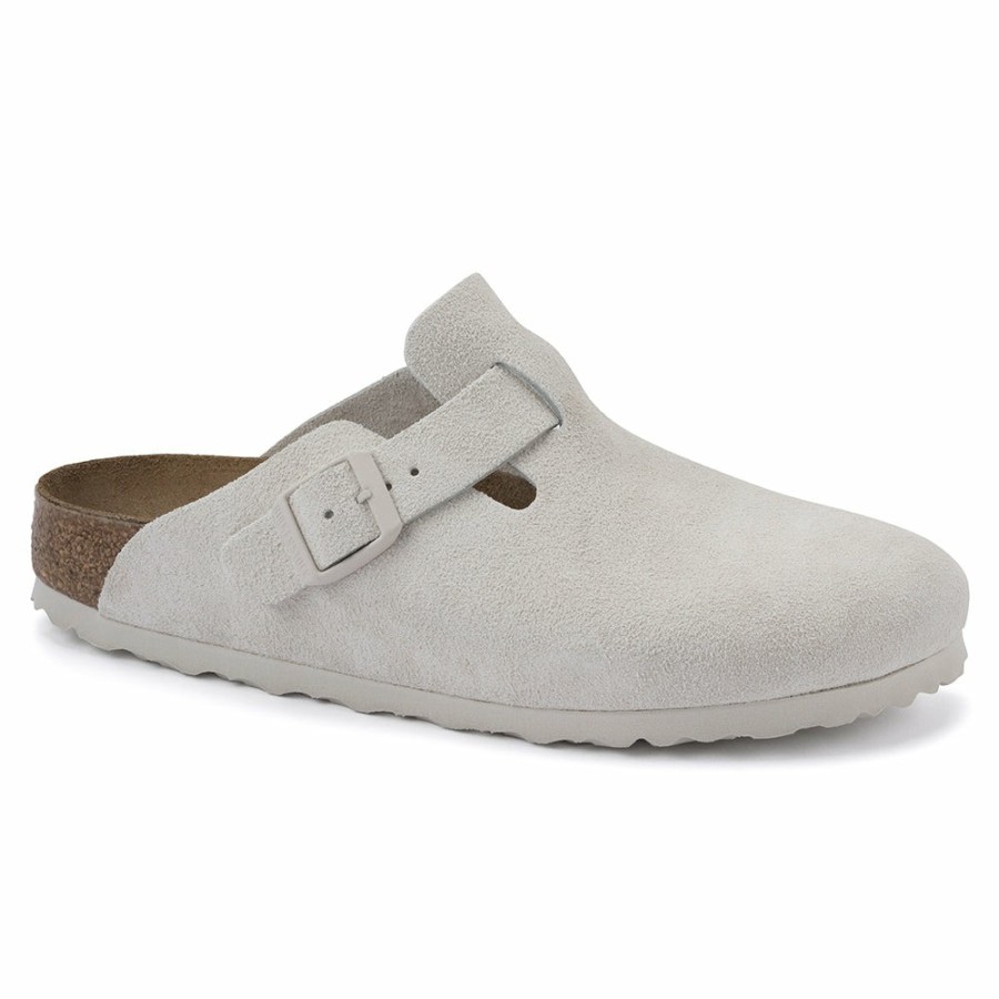 Mode Femme Birkenstock Sabots | Birkenstock - Sabots Boston - Antique White