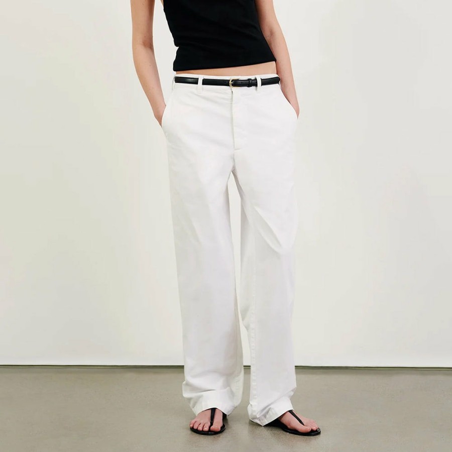 Mode Femme Nili Lotan Pantalons | Nili Lotan - Pantalon Eliot - Blanc