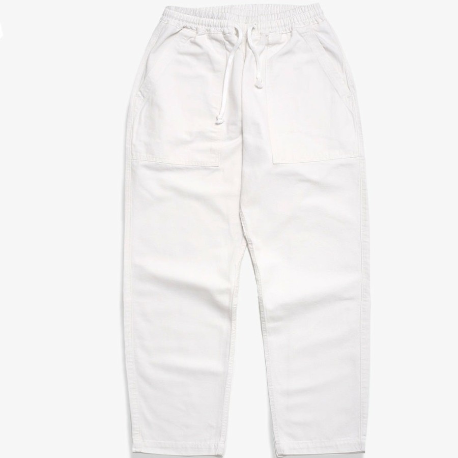 Mode Homme Service Works Pantalons | Service Works - Pantalon Chef Canvas - Blanc