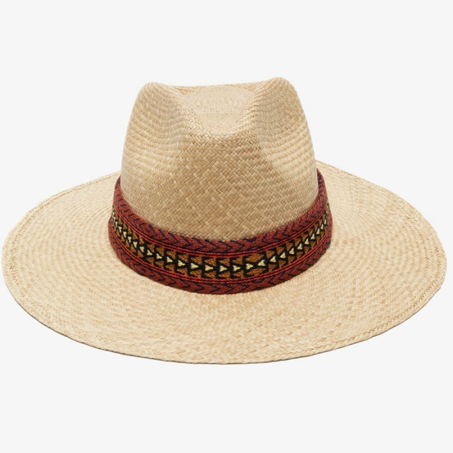 Mode Femme Guanabana Chapeaux & Bobs | Guanabana - Chapeau Panama - Orange Et Noir