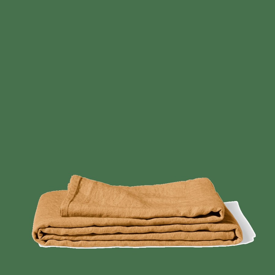 Linge De Maison 200 LINTEX Nappes | Nappe En Lin Lave - Jaune Asahi