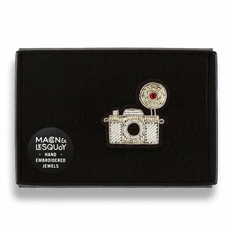 Mode Femme MACON u0026 LESQUOY Broches | Macon & Lesquoy - Broche - Appareil Photo Argent