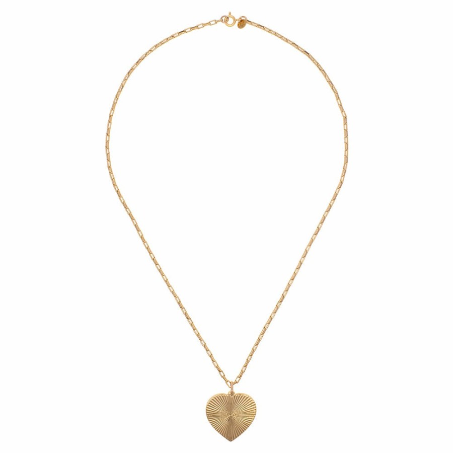 Mode Femme LUJ Luj | Luj - Collier Sautoir Coeur Iris - Dore