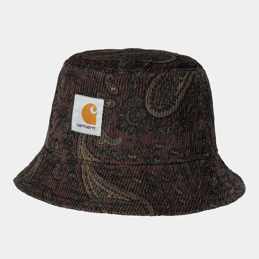 Mode Homme Carhartt WIP Chapeaux & Bobs | Carhartt Wip - Bob En Velours - Imprime Paisley Rouge