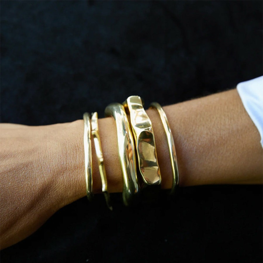 Mode Femme MARA SCALISE Bracelets | Mara Scalise - Bracelet Raw Chunky Spike - Gold