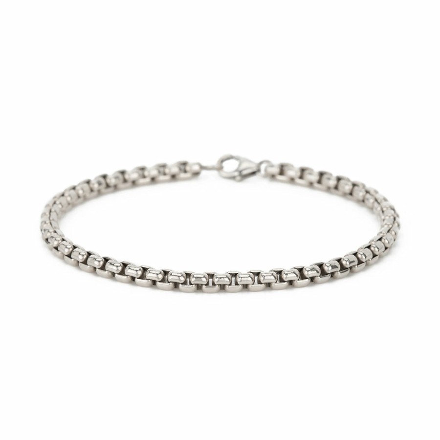 Mode Femme MARA SCALISE Bracelets | Mara Scalise - Bracelet Box Chain - Silver