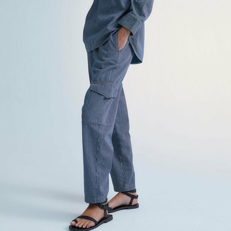 Mode Femme The New Society Pantalons | The New Society - Pantalon Ventura - Bleu