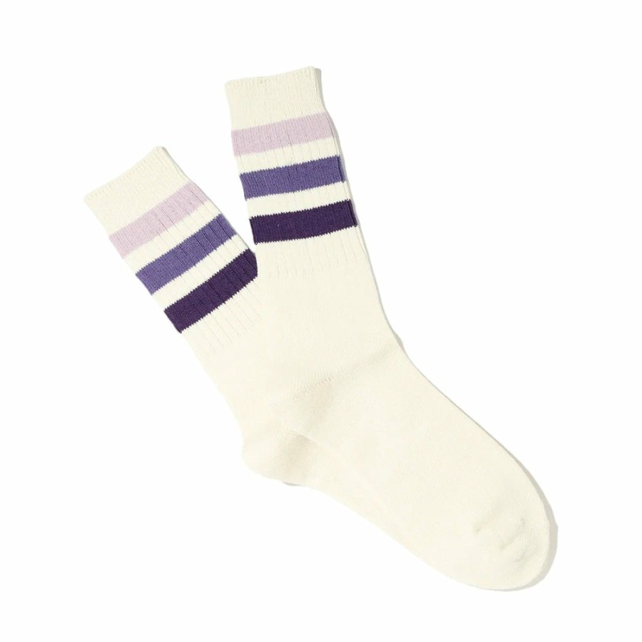 Mode Femme Anonymous ISM Chaussettes | Anonymous Ism - Chaussettes Gradation Crew - Violet