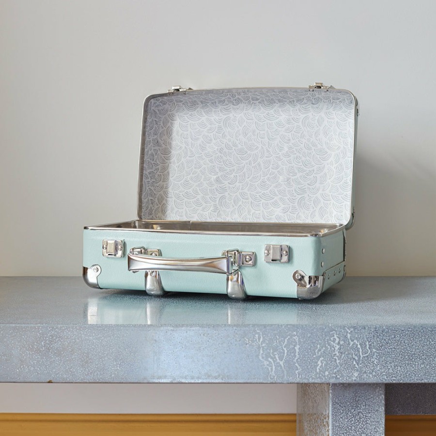 Deco & Lifestyle 256 KAZETO Filets, Paniers & Valises | Valise Rigide En Carton Bouilli - Celadon