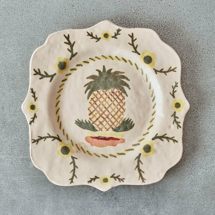 Art De La Table 2146 REBEKAH MILES Assiettes Plates | Assiette Carre - Ananas