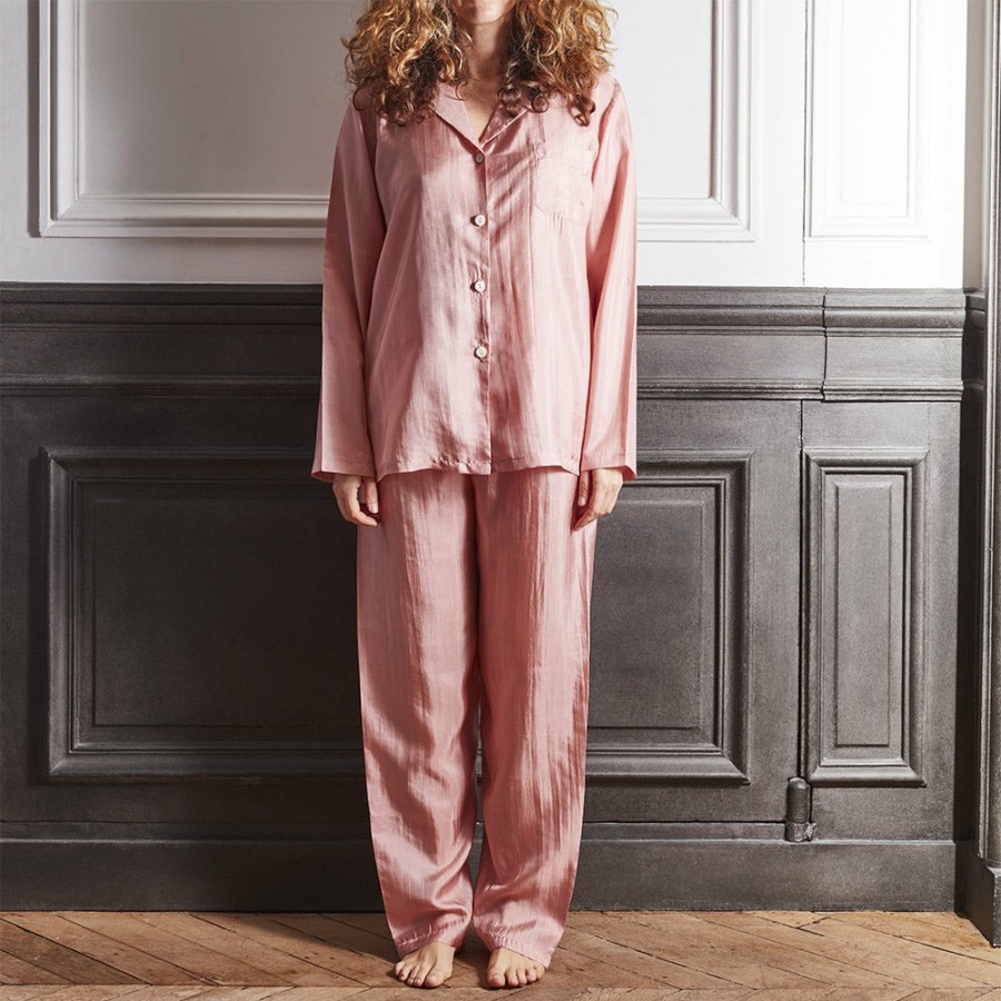 Mode Femme LS1 Pyjamas | Merci - Pyjama En Soie - Rose