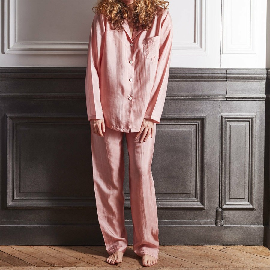 Mode Femme LS1 Pyjamas | Merci - Pyjama En Soie - Rose