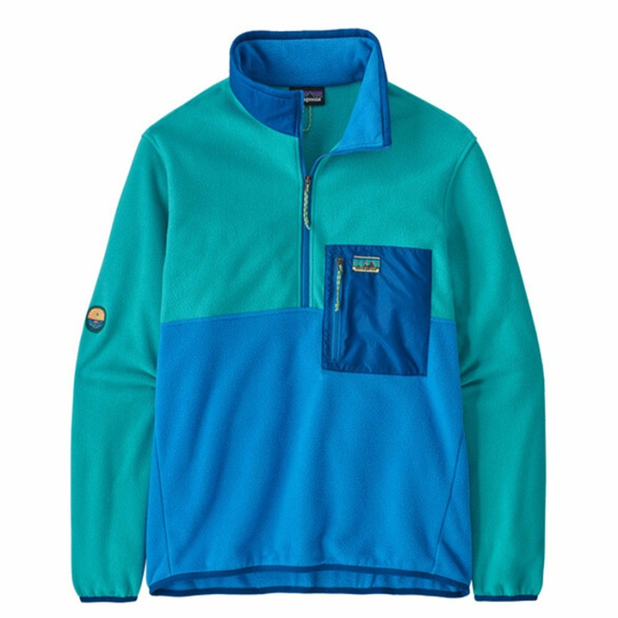 Mode Homme Patagonia Mailles | Patagonia - Microdini 1/2 Zip Fleece - Bleu