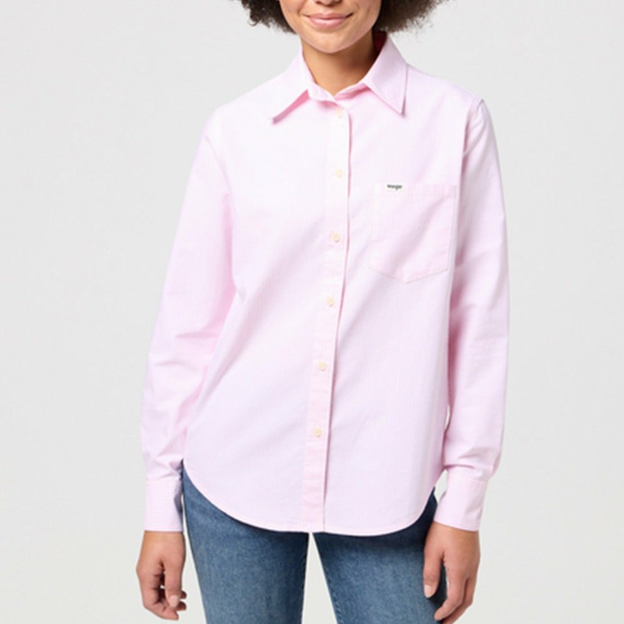 Mode Femme WRANGLER Chemises | Wrangler - Chemise Rayee - Rose