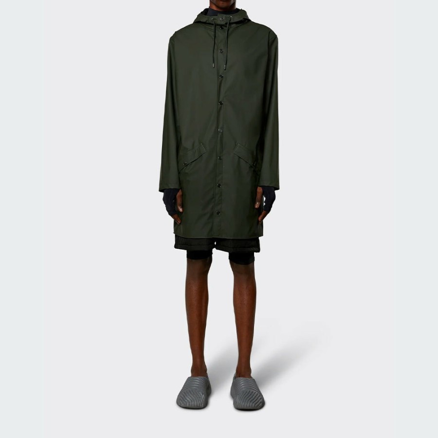 Mode Homme Rains Manteaux | Rains - Veste Longue - Vert