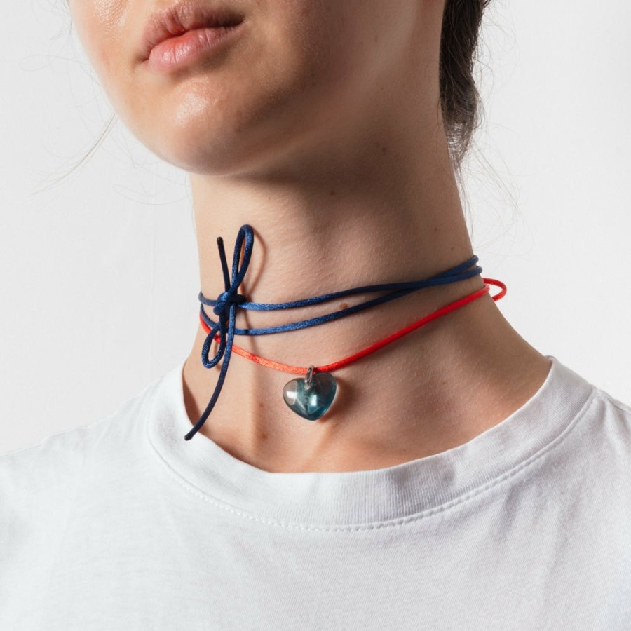 Mode Femme Luxia Luxia | Merci X Luxia - Collier Coeur - Rouge/Bleu