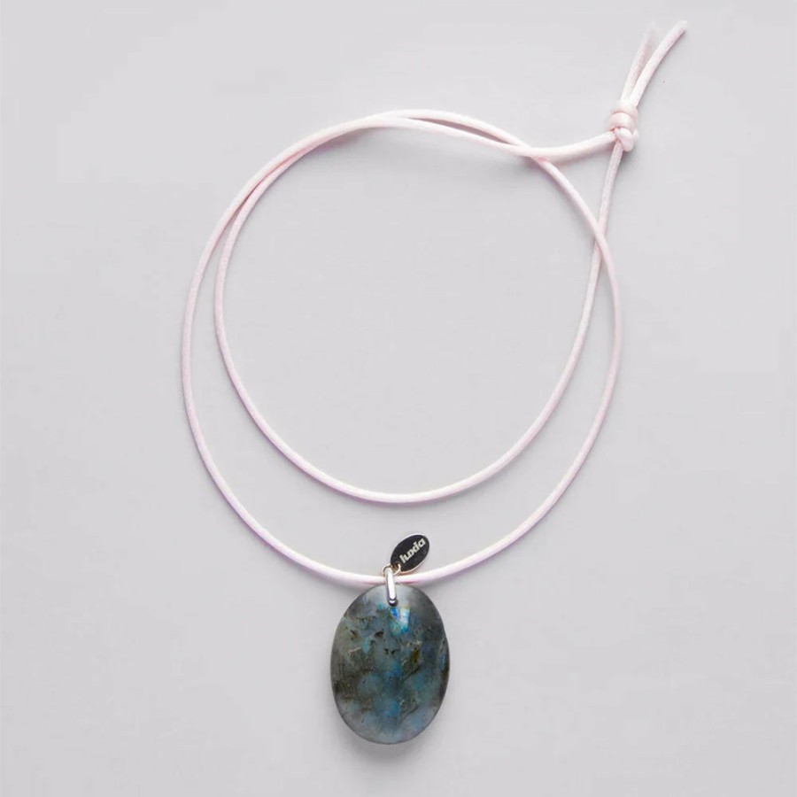 Mode Femme Luxia Luxia | Luxia - Collier Galet Labradorite - Bleu