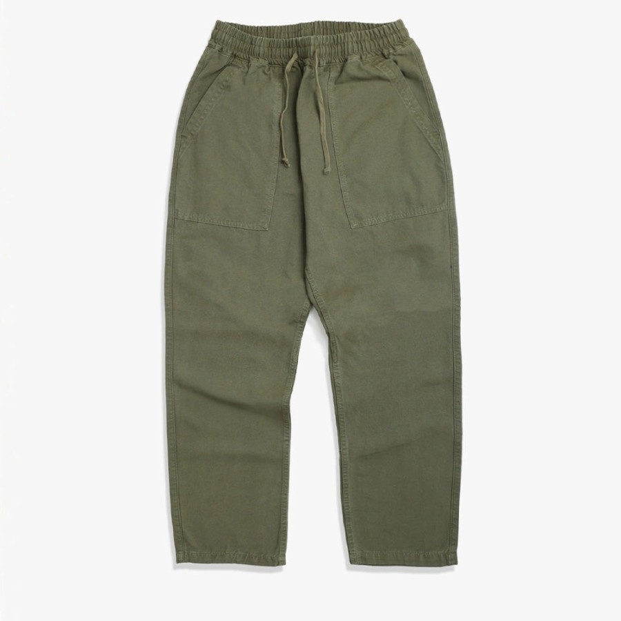 Mode Homme Service Works Pantalons | Service Works - Pantalon Chef Canvas - Vert