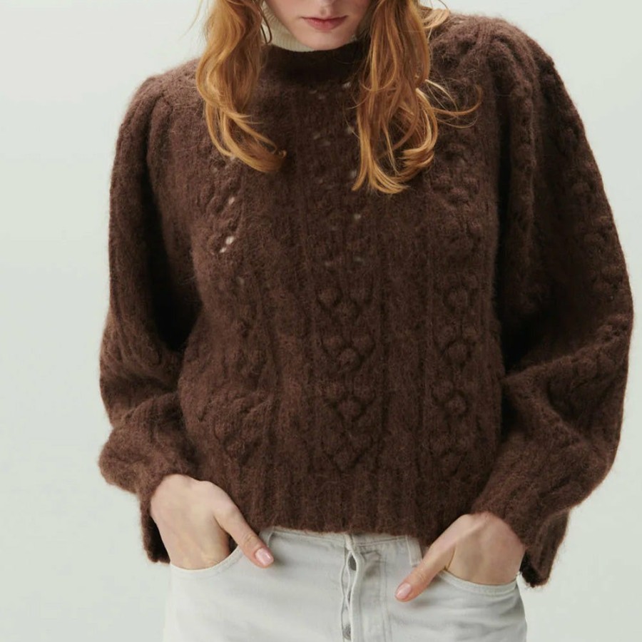 Mode Femme Belle Pièce Mailles | Bellepiece - Pull Cadix - Marron